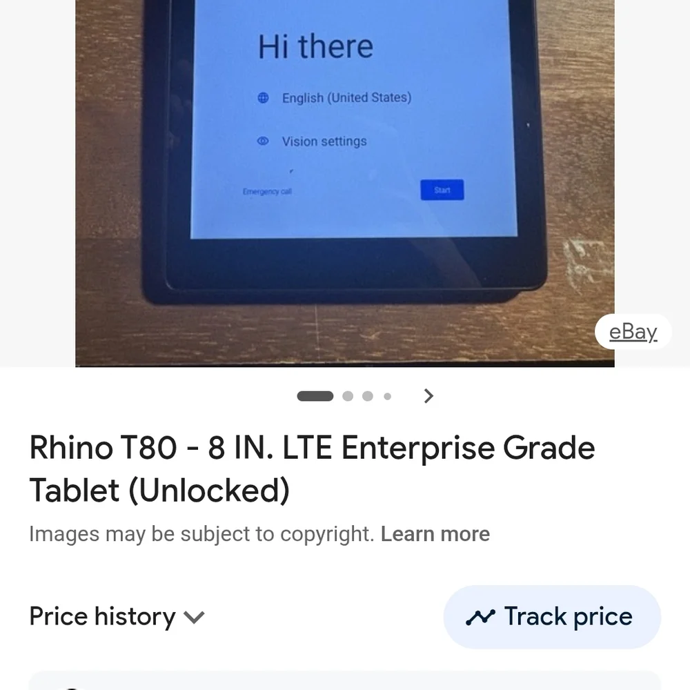 Rhino T80 32GB Android Unlocked Excellent Condition